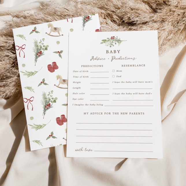 Tarjeta de predicciones de consejos de Baby Shower (Subido por el creador)