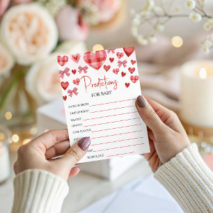 Tarjeta de predicciones para baby shower Sweethear