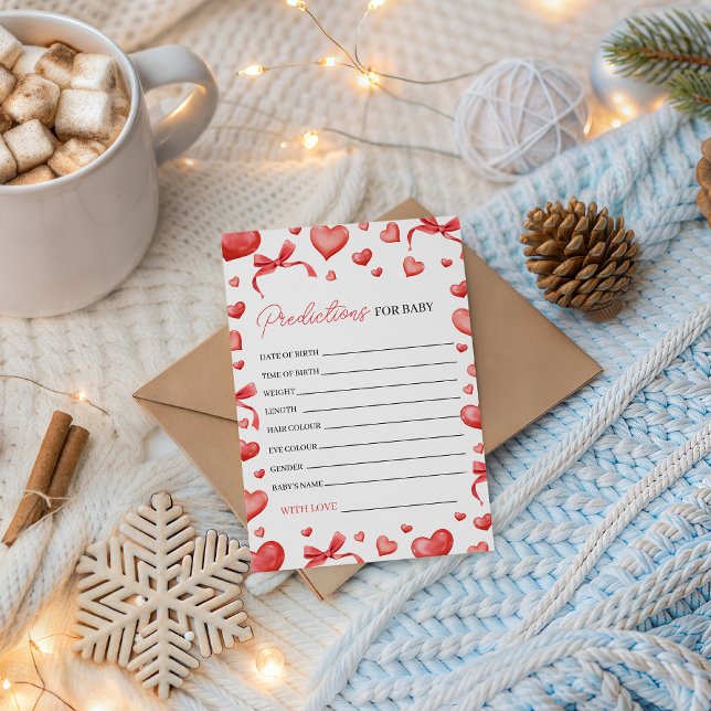 Tarjeta de predicciones para baby shower Sweethear (Subido por el creador)