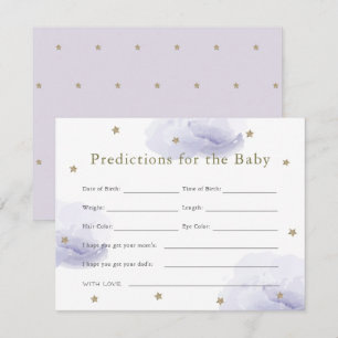 Tarjeta de predicciones para bebé en la nube Gold 