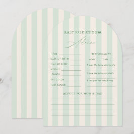 Tarjeta de predicciones y consejos para baby showe