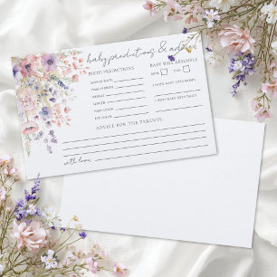 Tarjeta de predicciones y consejos para bebé Wildf