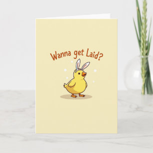 Tarjeta de Preguntas de Conejo Lindo Pájaro