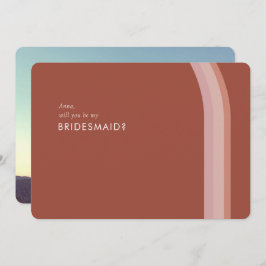 Tarjeta de preguntas de la Minimalista dama de hon