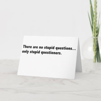 Tarjeta de preguntas estúpidas sarcástica