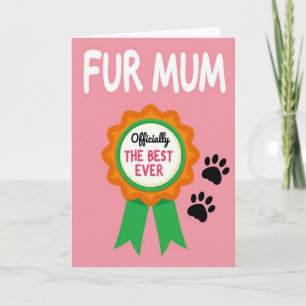 Tarjeta de Premio a la Mejor Mamá de Peludos