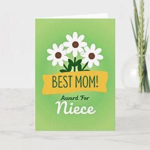 Tarjeta de Premio a la Mejor Mamá Esmeralda