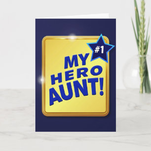 Tarjeta de Premio a la Tía Estrella Mi Heroína