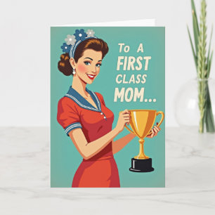 Tarjeta de Premio a una Madre de Primera Clase