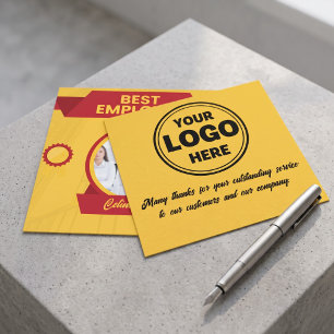 Tarjeta de premio al mejor empleado del mes en ama