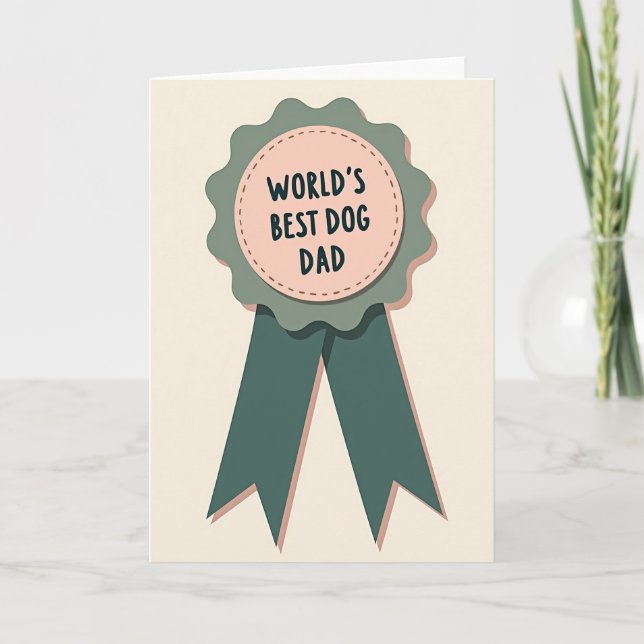 Tarjeta de Premio al Mejor Papá Perro (Anverso)