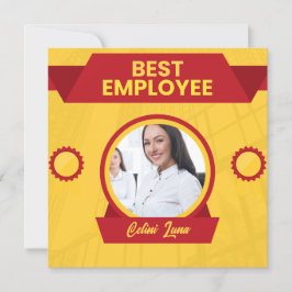 Tarjeta De Premio Amarilla Al Mejor Empleado Del M