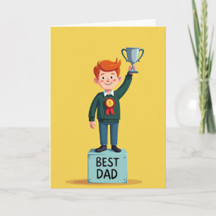 Tarjeta de Premio del Día del Padre Triunfante