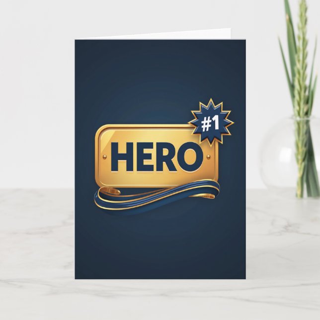 Tarjeta de Premio Número Uno Héroe (Anverso)