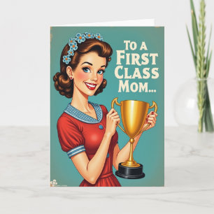 Tarjeta de premio Red Polka Dot Mom