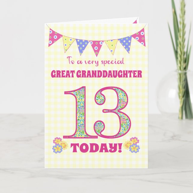 Tarjeta de premios de cumpleaños 13 a la abuela (Anverso)