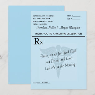 Tarjeta de Prescripción Médica Celebración de Boda