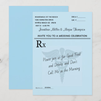 Tarjeta de Prescripción Médica Celebración de Boda