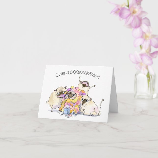Tarjeta de prescripción para el pug de amor obtene (Orquídea)
