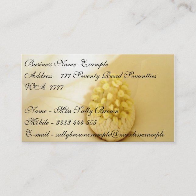 Tarjeta de presentación (Anverso)