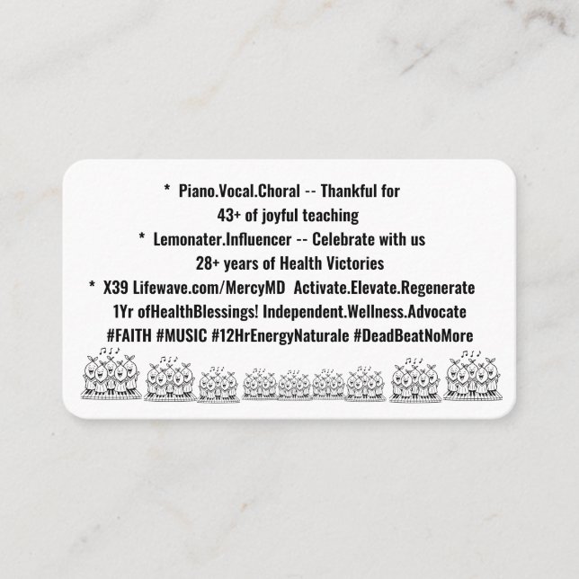 Tarjeta de presentación (Anverso)