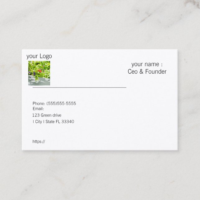 Tarjeta de presentación (Anverso)