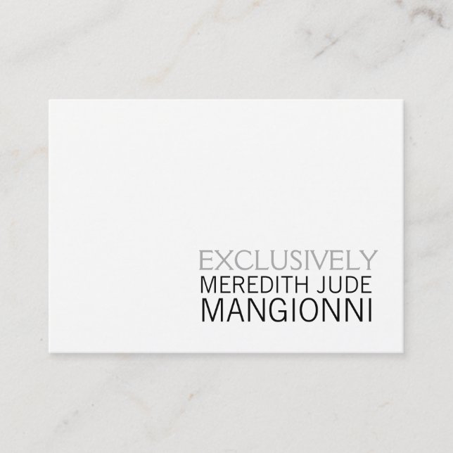 Tarjeta de presentación (Anverso)