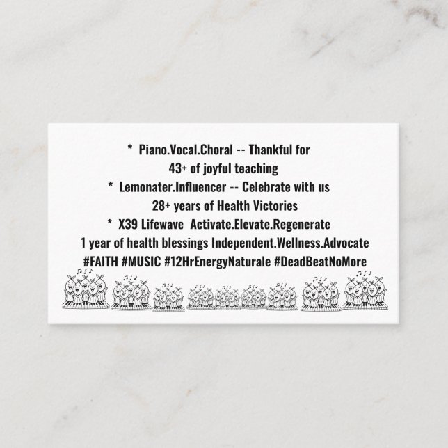 Tarjeta de presentación (Anverso)