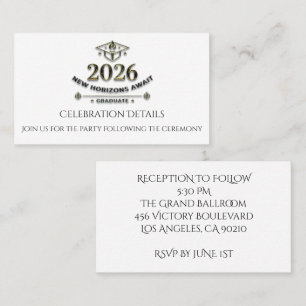 Tarjeta De Presentación 2026 Grad Details Card / Detalles Graduación