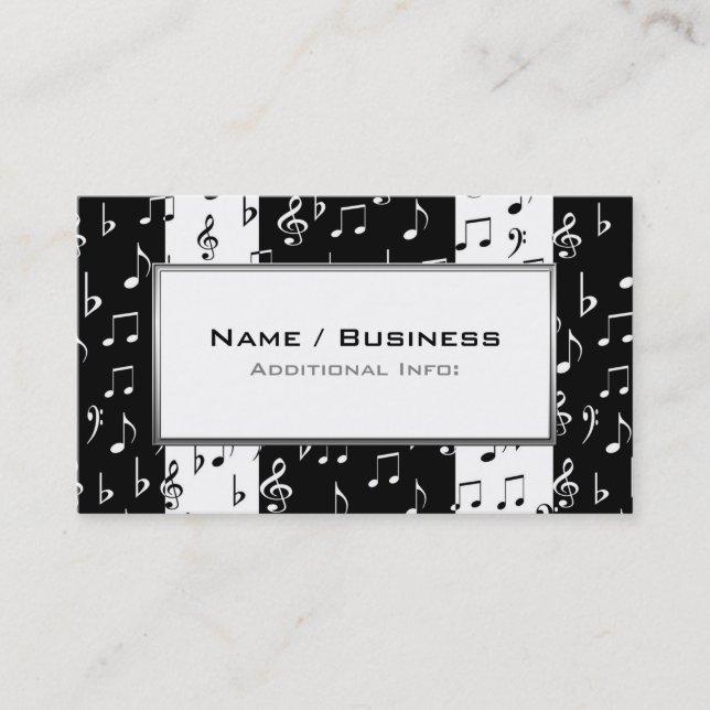 Tarjeta de presentación 2 de Rayas Musicales en Bl (Anverso)