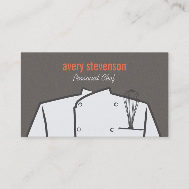 Tarjeta de presentación 2 del Chef Personal (Anverso)