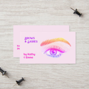 Tarjeta De Presentación 2 Nombres Brows Lashes Tech