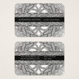 TARJETA DE PRESENTACIÓN 3.5x2.5 HILO BLANCO TEJIDO