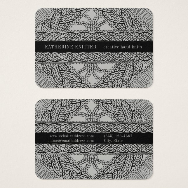 TARJETA DE PRESENTACIÓN 3.5x2.5 TEJIDO CON CABLE G (Anverso y reverso)