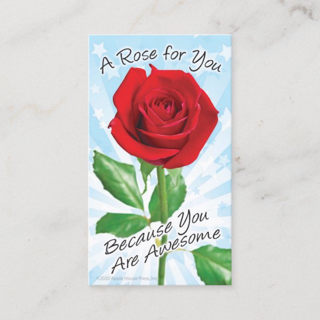 Tarjeta De Presentación A Rose For You Calling Card (Anverso)
