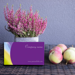 Tarjeta de presentación abstracta QR púrpura creat