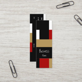 Tarjeta de Presentación Abstracto Rojo Negro Blanc