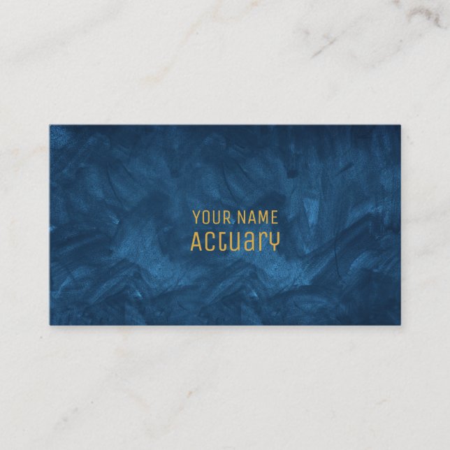 Tarjeta de presentación actuarial (Anverso)