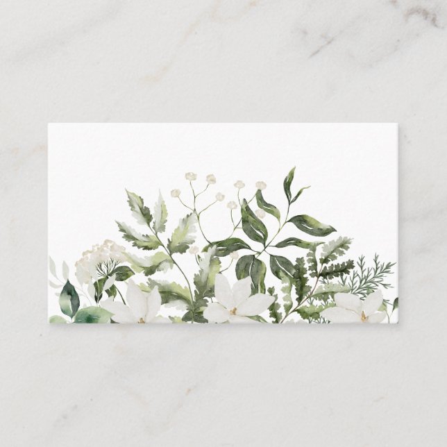 Tarjeta de presentación - acuarela floral (Anverso)