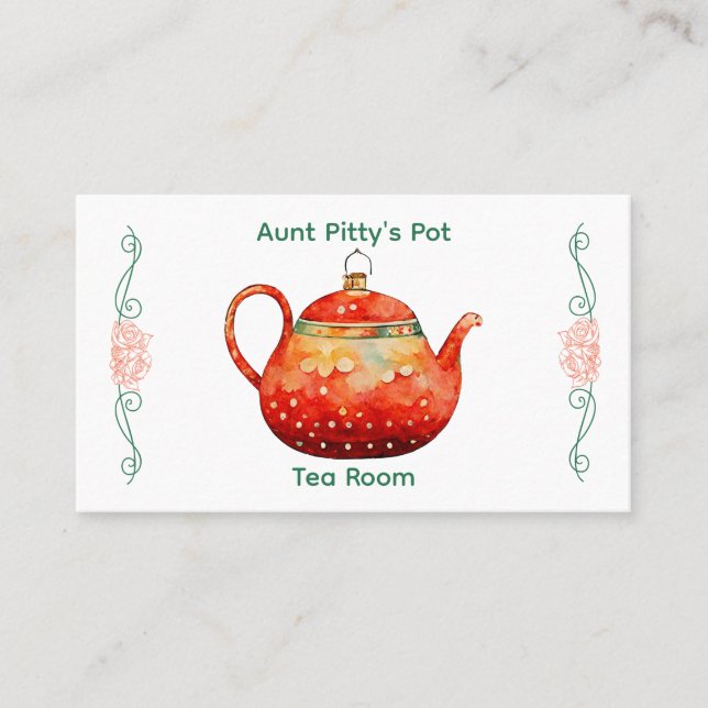 Tarjeta de presentación Adorable Teapot (Anverso)