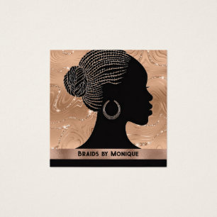 Tarjeta de presentación africana afroamericana con