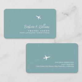 Tarjeta De Presentación Agente de viajes gris azulado