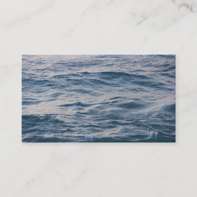Tarjeta De Presentación Agua de mar en primer plano  (Anverso)