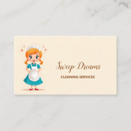 Tarjeta De Presentación Ajena de limpieza de sirvientes domésticos