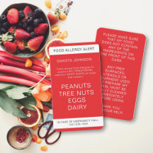 Alertar a los niños en alerta de alergía de comida