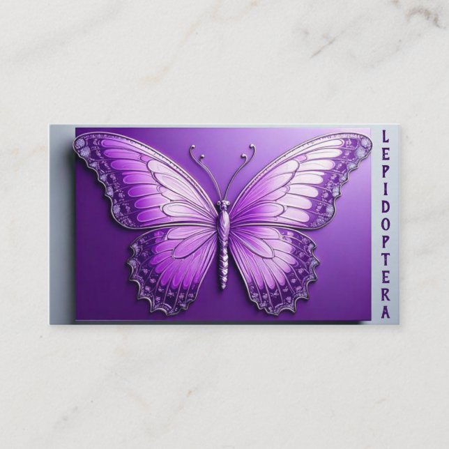 Tarjeta de presentación Amethyst Wings QR (Anverso)