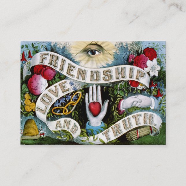 Tarjeta De Presentación Amistad Amor Verdad (Anverso)