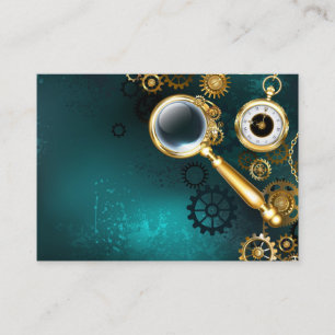 Tarjeta De Presentación Ampliador en estilo Steampunk