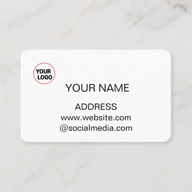 Tarjeta de presentación añada los detalles del log (Anverso)