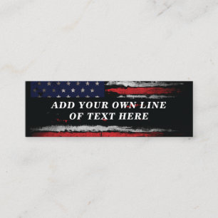 Tarjeta De Presentación Añadir tu propio texto a la bandera norteamericana